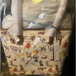Nwt Dooney and Bourke Disney Santa tails tote